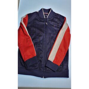 Tommy Hilfiger Hoodie Jackets Boys ~ Red Blue Logo  Full Ziper 12/14 Large